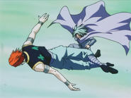 Kastro tries to hit Hisoka, but he dodges