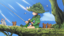 HxH2011 EP1 Gon fishing for the Master of the Swamp
