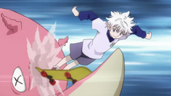 Killua kills a great stamp