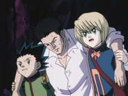 Gon and Kurapika help Leoriio