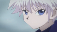 Killua senses that Hisoka will kill again