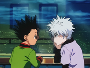 HxH99 EP11 RM Gon and Killua talking in the airship