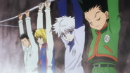 Killua searches for a Spider Eagle egg