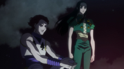 Hisoka charlando con Illumi