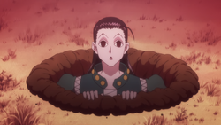 Illumi digs a hole