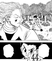 Gon refusing to keep Hisoka's badge