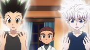 Gon and Killua are surprised how Nen is like vapor leaving their bodies