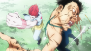 Hisoka punches Leorio