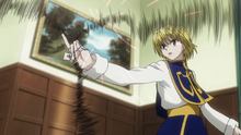 Kurapika using his chanis