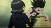 Gon mide fuerzas con Shizuku