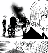 358 - Kurapika senses an aura radiating from Woble's cradle