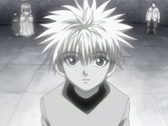 Killua listens to his father