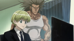 Shalnark helps Uvogin track down the chain user