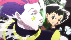 Gon punches hisoka