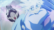 Canary chasing after Killua