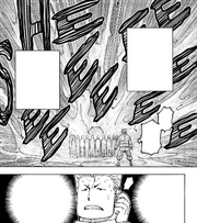 Chap 375 - Shikaku witnessing the power of Halkenburg's Nen beast