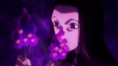 Illumi infusing Nen in his needles