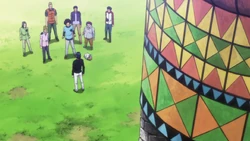 Bara drops off a "gift" for the alliance members