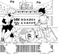 Chap 132 - Gon and Killua facing off in rock-paper-scissors