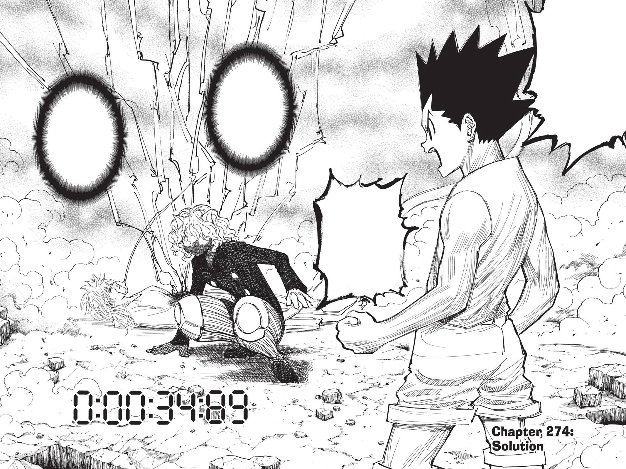 Gon (Pitou enraged/Dark aura/Episode 116) and Killua vs. Post Nen