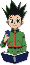 Gon holding G.I card