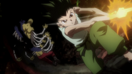 Centipede defeated by Gon