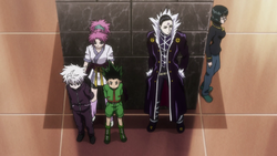 Gon and Killua captured by the Phantom Troupe