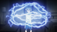 Killua transmuting electricity