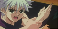 Killua with his sharp nails