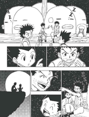 Chap 339 - Gon talking with Ging after returning his Hunter License