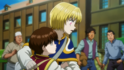 Pairo trying to stop Kurapika