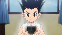 Gon using Nen to open the box