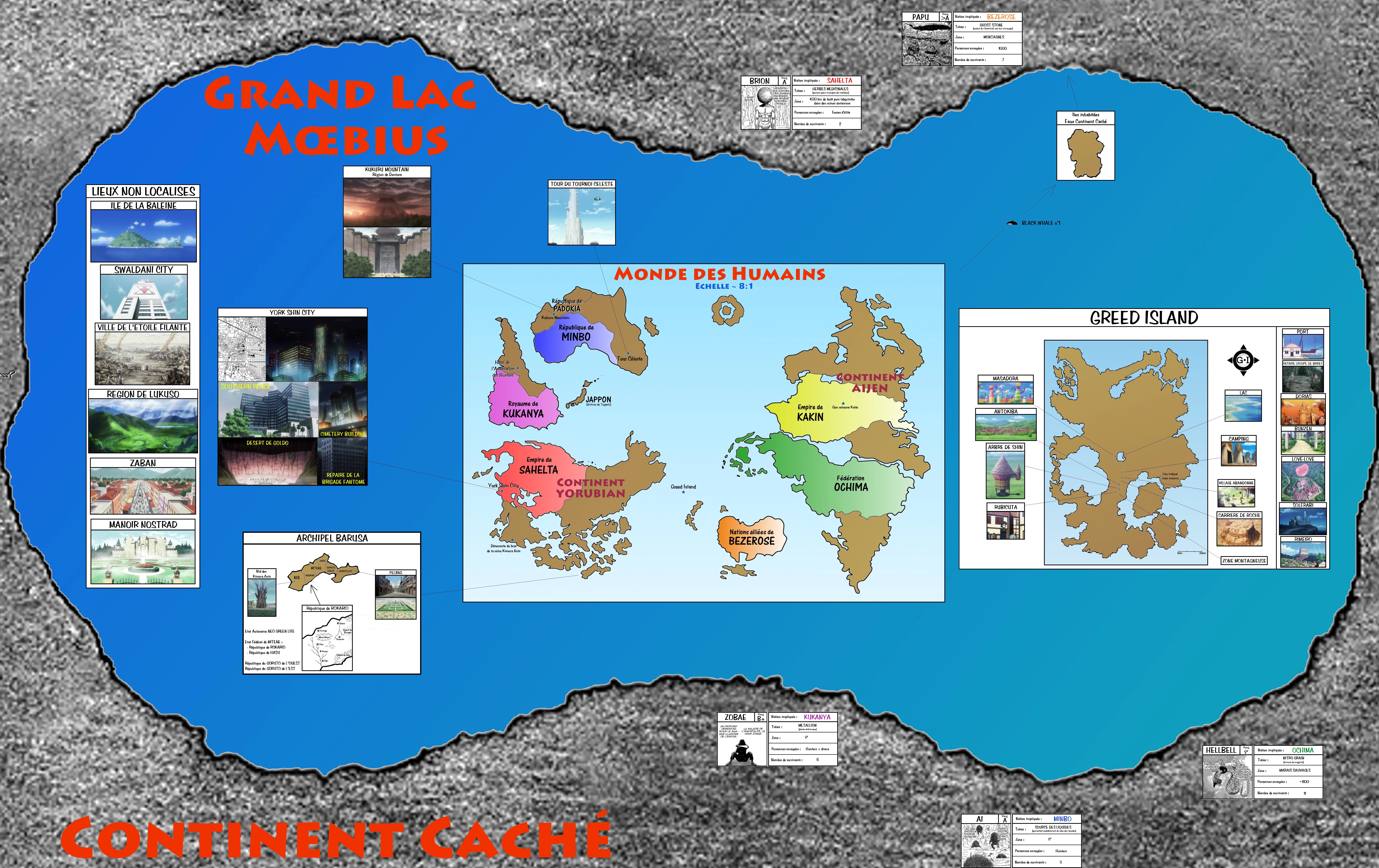 Carte Du Monde Hunter X Hunter Continent Caché | Wiki Hunter x Hunter | Fandom