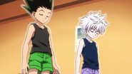 Killua and Gon practice Ten