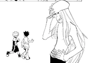 Kite watching Gon and Killua