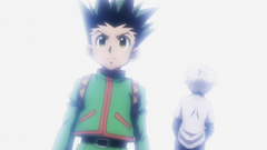 Gon bids farewell to Killua