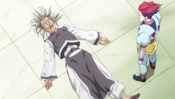 Bodoro knocked out by Hisoka