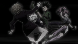 HxH2011 EP57 Gon and Killua attack Machi and Pakunoda