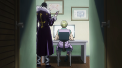 HxH2011 EP49 Chrollo and Shalnark using the Hunter Site