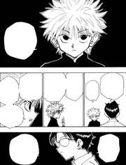 Chap 46 - Killua asking Wing to teach them Nen