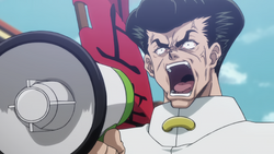 Knuckle with a megaphone