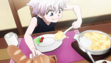 Killua comiendo