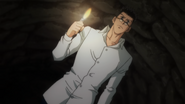 Leorio enters the cave