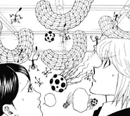 Chap 360 - Woble's parasites.png (948 KB) "Worm Toxins" from the Seed Urn Ceremony exploring Room 1014. Pictured are creatures created by Tyson's Guardian Spirit Beast, an unknown worm-like Nen beast, and several jellyfish-like Nen beasts