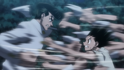 HxH2011 EP89 Gon exchanging blows with Knuckle