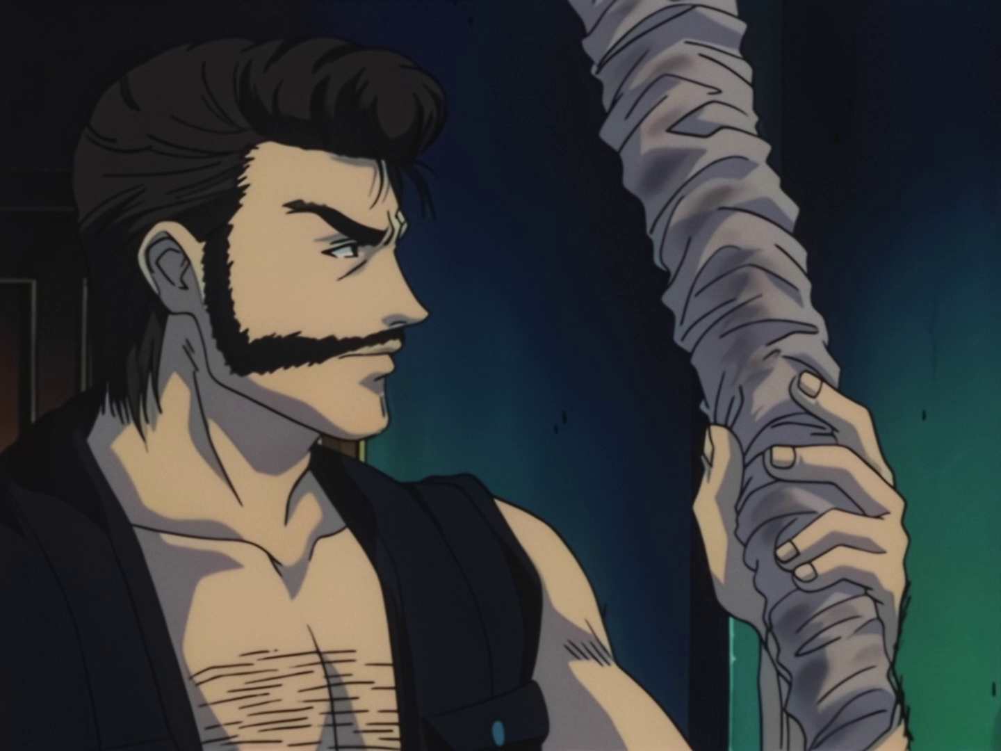 fussy-pig358: large anime man with large bulge and handsome beard and abs