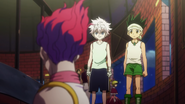 Hisoka split with Gon's group