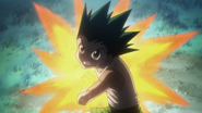 Gon tries to use Janken during fight with Knuckle