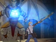 Lok invokes Pendragon, the Legendary Titan of Champions