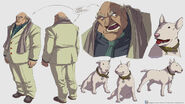 Eathon the dog (with its master)'s concept art